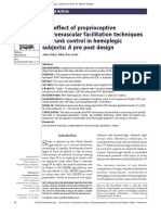 El Efecto de Las Técnicas de Facilitación Neuromuscular Proprioceptivas en El Control Del Tronco en Sujetos Hemipléjicos Un Diseño Pre Post