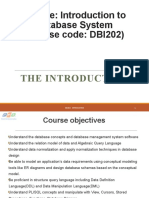 Course: Introduction To Database System (Course Code: DBI202)