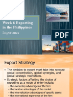 Week 6 - Exporting in The Philippines