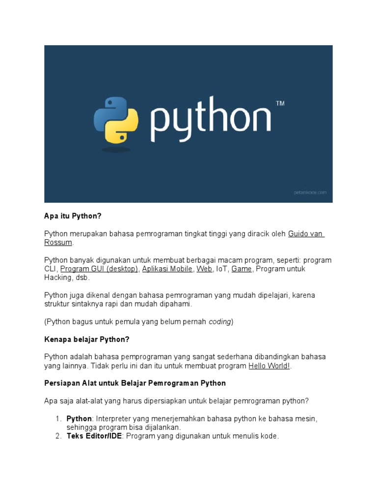 Apa Itu Python | PDF