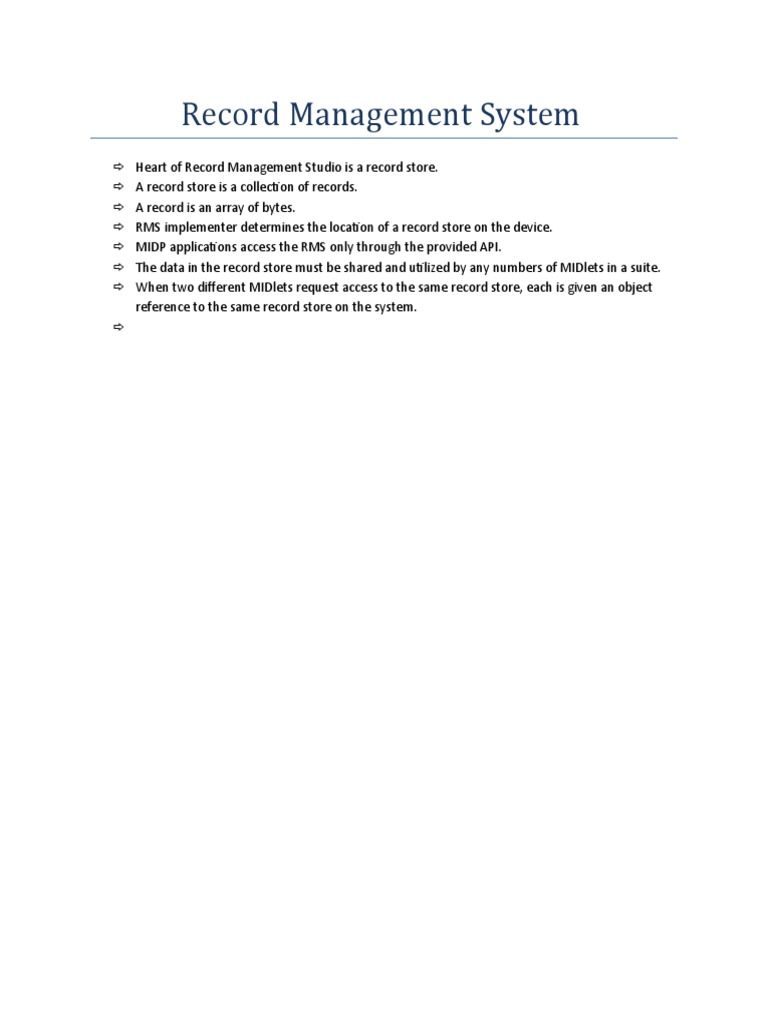 Record Management System | PDF | Business