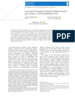 Shared Book Reading in Preschool Supports Bilingual Children 'S Second-Language Learning: A Cluster-Randomized Trial