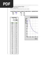 Composite Response Spectrum Calculation For Isolated Structure - Longitudinal Direction