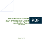 2021 Philippine Quality Award: Sultan Kudarat State University Application Report
