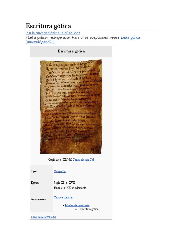 Escritura Gótica | PDF | Tipografía | Escritura, image size:768x1024