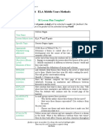 Ela 5e Lesson Plan Template - 1 1