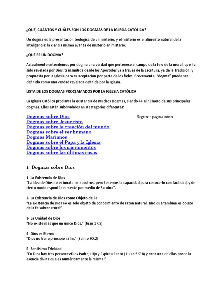 Dogmas de La Iglesia Catolica PDF Dogma María, madre de Jesús