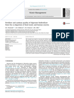 Fertilizer and Sanitary Quality of Digestate Biofertilizer From The Co-Digestion of Food Waste and Human Excreta