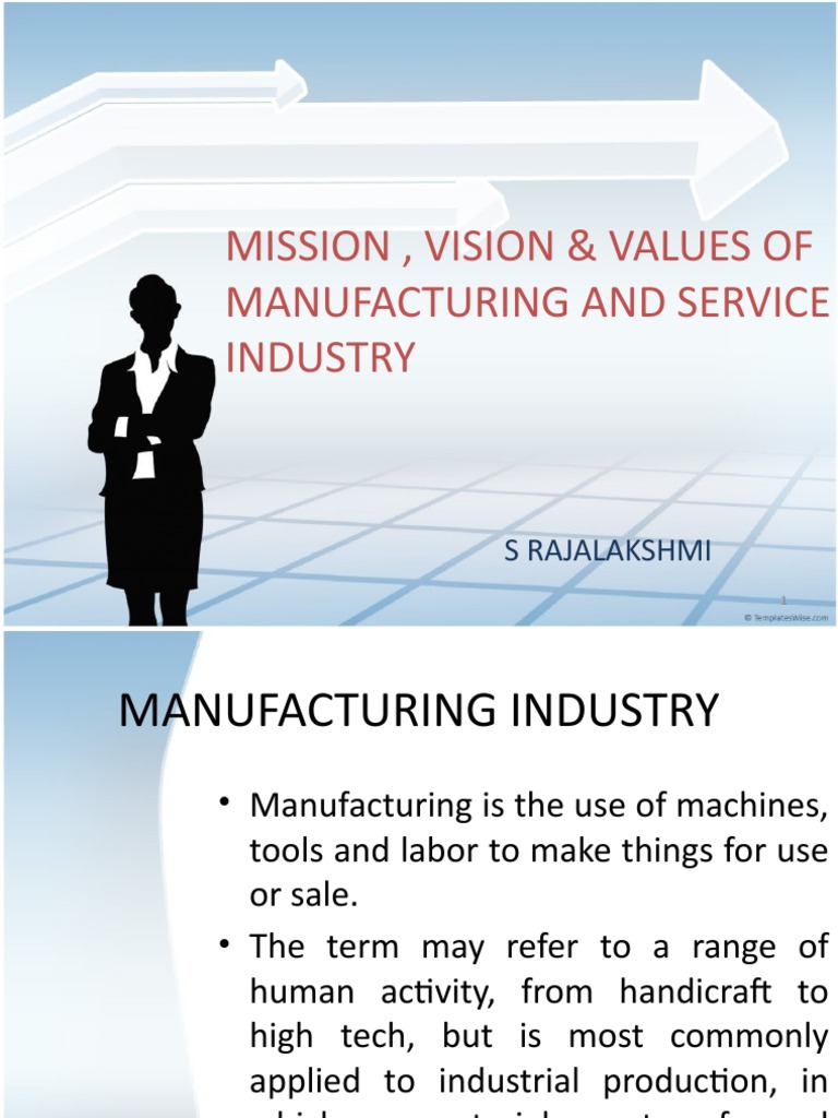 Vision and Mission in Manufacturing | PDF | Economies | Business