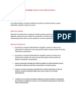 DESCONTAMINACIÓN DE AGUAS INSDUSTRIALES (Hipotesis y Objetivos)