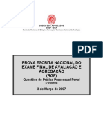 EXAME DE PRÁTICA PROCESSUAL PENAL DE 3 DE MARÇO DE 2007