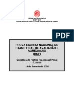 Exame de Prática Processual Penal de 19 de Janeiro de 2008 - RGF