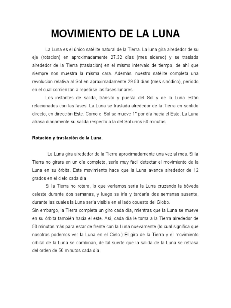 Fases de la Luna y su Influencia | PDF | Luna | Planemos