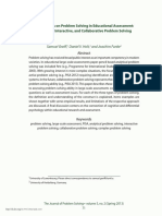 Perspectives On Problem Solving in Educational Assessment - Analytical Interactive and Collaborative Problem Solving