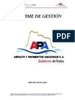 Informe Gestión Apa Julio 2020