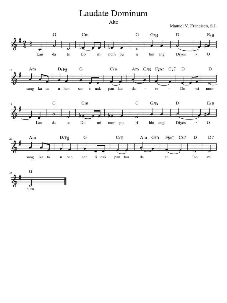 Laudate Dominum Alto | PDF
