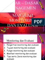 MONITORING DAN EVALUASI