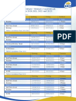 Academic Terms Calendar