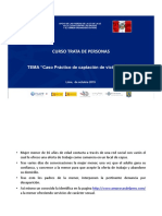 Curso Trata de Personas: TEMA "Caso Práctico de Captación de Victima de TSH"