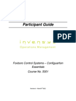 Participant Guide: Foxboro Control Systems - Configuartion Essentials Course No. 5001