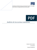 Análisis de Normas Sanitarias 10% 1er Corte Victoria González