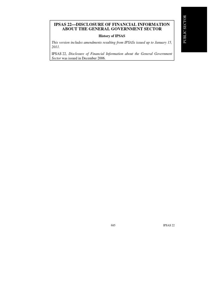 IPSAS 22: GGS Financial Disclosure Standards | PDF | Financial ...