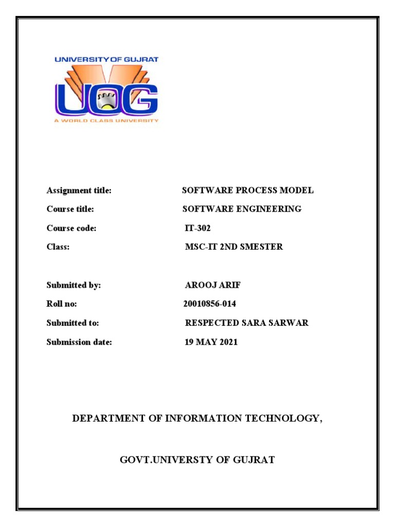 Assignment of S.E - 014 | PDF | Software Development Process ...
