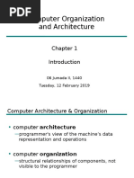 Computer Organization and Architecture: 06 Jumada II, 1440 Tuesday, 12 February 2019