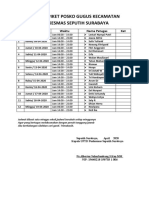 Jadwal Piket Posko Gugus Kecamatan Puskesmas Seputih Surabaya 2