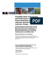 Feasibility Study of Economics and Performance of Geothermal Power Generation at The Lakeview Uranium Mill Site in Lakeview, Oregon