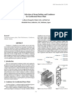 Optimum Selection of Steam Turbine and Condenser For Geothermal Power Plant