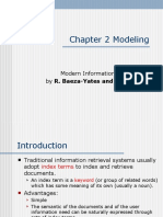 Chapter 2 Modeling: Modern Information Retrieval by R. Baeza-Yates and B. Ribeir