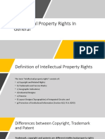 Intellectual Property Rights in General