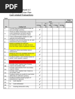 Zamzam Bank S.C Project Test Action Plan Cash Related Transactions