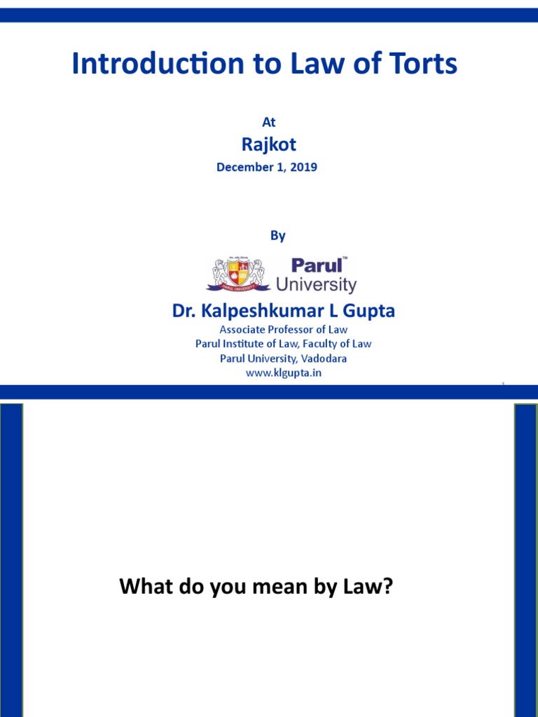 Law of Tort Explained PDF Tort Defamation