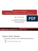 Numerical Methods Ordinary Differential Equations - 1: Dr. N. B. Vyas