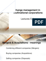 Change Management in Multinational Corporations: Lectures 5-6