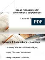 Change Management in Multinational Corporations: Lectures 5-6