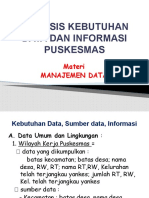 Analisis Kebutuhan Data Dan Informasi Puskesmas