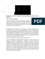 Investigacion Hecha PR Estudiantes D Ela Universidad Nacional de Bogota Mayo 2021