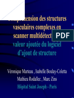 Compréhension des structures vasculaires complexes en scanner multidétecteur  valeur ajoutée du logiciel d'ajout de structure 