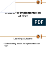 Models For Implemntation of CSR