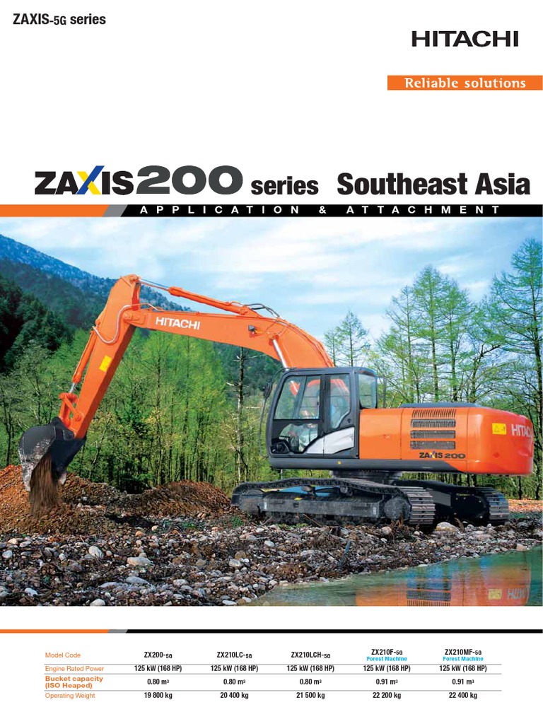 LANDSCAPE SPECIFICATION 第三版 ZX200 Spec | PDF | Pump | Horsepower