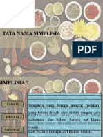 Tata Nama Simplisia