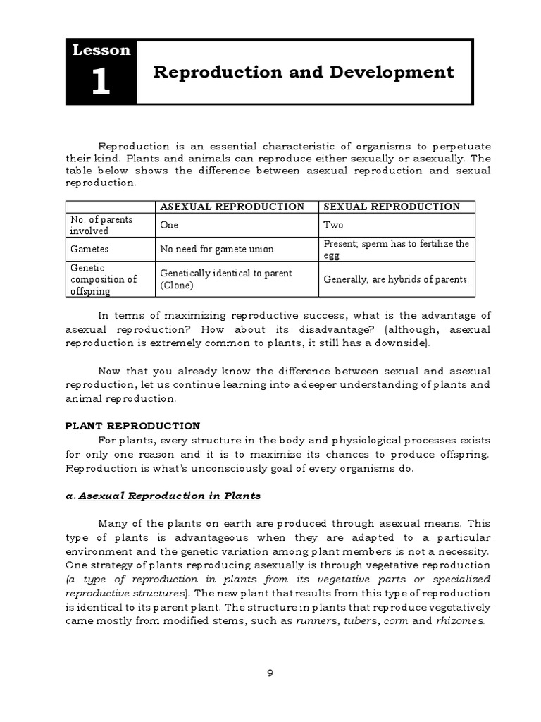 Sexual vs Asexual Reproduction Explained | PDF | Reproductive System ...