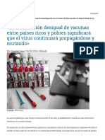 La Distribución Desigual de Vacunas Entre Países Ricos y Pobres Significar