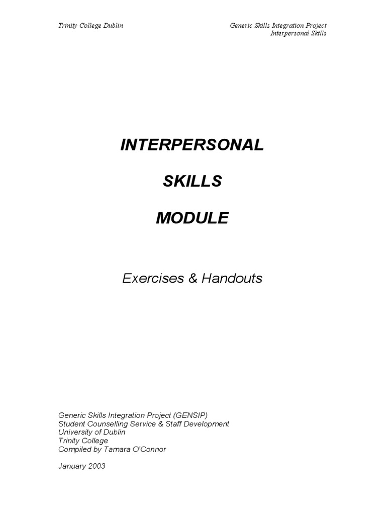 Interpersonal Skills Development Guide | PDF | Body Language | Breathing