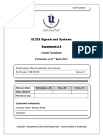 EL220 Signals and Systems: Experiment # 9