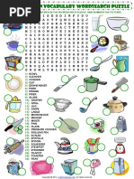 In The Kitchen Vocabulary Esl Wordsearch Puzzle Worksheet 1