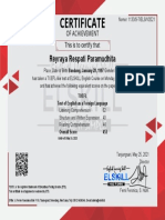 Certificate: Reyraya Respati Paramudhita
